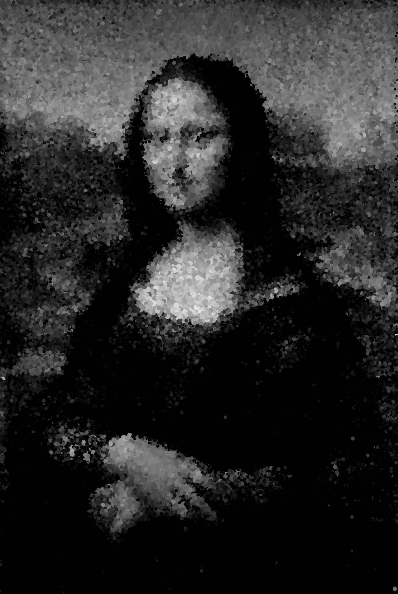 mona lisa stippled